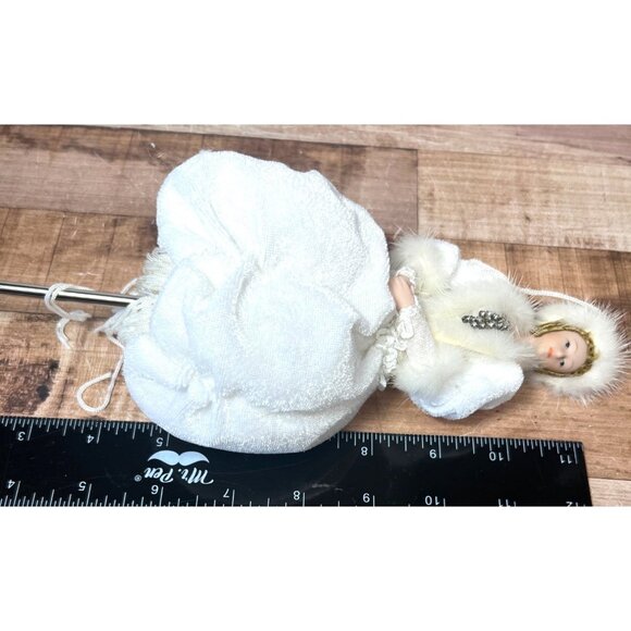 Victorian Tassel Doll Winter Girl 11" Vintage Decor - Picture 7 of 9